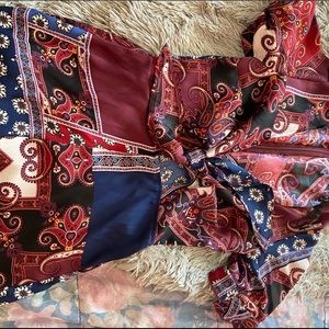 Romper scarf print